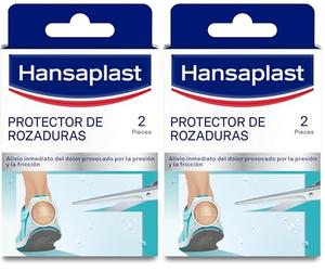 Hansaplast Protector de rozaduras, apósitos adhesivos para un alivio inmediato del dolor, apósitos transparentes anti rozaduras y anti ampollas, 1 x 2 unidades (Paquete de 2)
