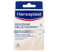 Hansaplast Apósito transparente, Ayuda a que las cicatrices sean más planas, suaves y ligeras, apósitos adhesivos, Reductor de Cicatrices 21 unidades recortables, 21 uds (Paquete de 12)