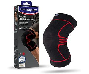 Hansaplast Rodillera deportiva, rodillera estabiliza y soporta la articulación, el vendaje con inserto de rótula ayuda a aliviar la rótula, talla L / XL