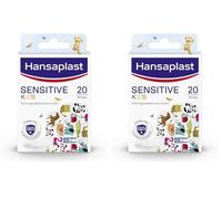 Hansaplast Sensitive Kids Apósitos para heridas, Respetuosos con la piel, Cicatrización y adhesión óptimas, Apósitos transpirables, antiadherentes y suaves, 20 uds. (Paquete de 2)