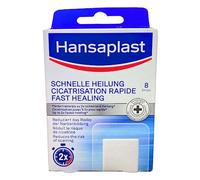 Hansaplast CICATRIZACIÓN RÁPIDA 8 Apósitos, apósitos resistentes al agua para todo tipo de heridas pequeñas, apósitos curativos con fuerte poder adhesivo