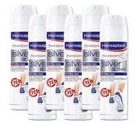 Hansaplast Silver Active - Spray para pies (150 ml, 6 unidades, antitranspirante con protección de 48 horas contra el olor de los pies y el sudor, complejo activo con iones de plata)