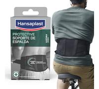 Hansaplast Soporte Protector de Espalda Ajustable, Apoyo y estabilidad, Faja negra para el alivio del dolor, Faja lumbar para sujeción adicional