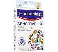 Hansaplast - Tiritas infantiles sensibles (20 tiras), tiritas para heridas con bonitos motivos de animales para animar, juego de yeso sin dolor