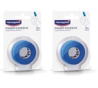 Hansaplast Venda cohesiva para dedos, venda autoadhesiva resistente al agua para botiquín, se rasga con la mano, transpirable, 5 m x 2,5 m (Paquete de 2)