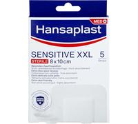 Hansaplast Sensitive XXL Steril 8 cm x 10 cm, 5 Stück - B08T82JBSY | Packung (5 Stück)