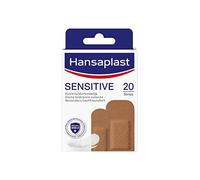 Hansaplast Yeso sensible tono de piel medio (20 tiras), respetuoso con la piel e hipoalergénico con protector de bacterias y adherencia segura, extraíble sin dolor