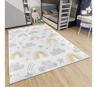 Hanse Home Adventures - Alfombra Infantil con diseño de Nubes y arcoíris, para habitación Infantil, Sala de Juegos, habitación Juvenil, salón, Color Crema, 160 x 235 cm