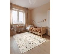 Hanse Home Adventures - Alfombra Infantil para habitación Infantil, diseño de serpentinas, Confeti, Multicolor, para niños, niñas, salón, Color Crema, Multicolor, 160 x 235 cm