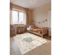 Hanse Home Adventures Little Elli - Alfombra Infantil para habitación Infantil, diseño de Elefante, Estrella, Moderna, para niños, niñas, salón, Color Crema, 160 x 235 cm