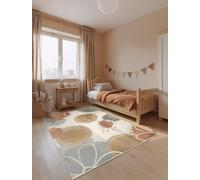 Hanse Home Adventures Marigold - Alfombra Infantil para habitación Infantil, diseño de Flores, Flor Power, Pelo Corto, Multicolor, para niños, niñas, salón, Color Crema, Multicolor, 160 x 235 cm