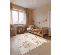 Hanse Home Adventures Relaxio - Alfombra Infantil para habitación Infantil, diseño de Perezoso, diseño de Animales, Jungla, Multicolor, para niños, niñas, salón, Color Crema, Multicolor, 160 x 235 cm
