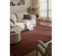 Hanse Home Alfombra de Lana Calmio - Alfombra de salón Natural - Hecha a Mano - Hygge Skandi, Alfombra Bohemia de Lana para salón, Dormitorio, Comedor, Pasillo, Rojo y marrón, 160 x 230 cm