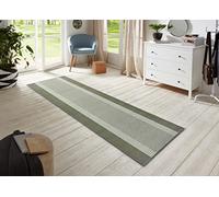 Hanse Home Alfombra de Pasillo con Cinta de 80 x 500 cm, Suave de Pelo Corto, diseño Moderno, para Pasillo, Dormitorio, habitación de los niños, baño, Sala de Estar, Cocina, Pasillo Decorativo, Color