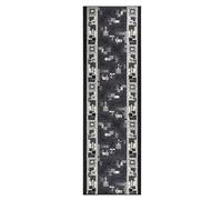 Hanse Home Alfombra de pasillo Cube 80 x 500 cm - Alfombra de pasillo suave de pelo corto retro vintage diseño alfombra para pasillo, dormitorio, habitación de los niños, baño, sala de estar, cocina, alfombra decorativa - gris