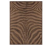 HANSE Home Alfombra de Pelo Corto, diseño de Cebra, diseño de Animales, Alfombra para salón, Dormitorio, Comedor, marrón, Beige, 80 x 250 cm