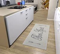Hanse Home Bon Appetit 3 - Alfombra de Cocina con Letras, Antideslizante, de fácil Cuidado, Resistente, con certificación Oeko-Tex, Color Gris Crema, 62 x 150 cm