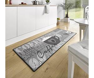 HANSE Home Coffee Cup - Alfombra de Cocina (67 x 180 cm), Color Gris