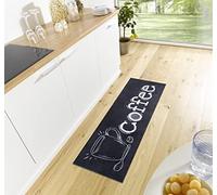 Hanse Home Cook & Clean Alfombra de Cocina, Alfombra de Cocina, diseño de café, Antideslizante, fácil de Limpiar, para Cocina, Pasillo, Entrada, Comedor, 50 x 150 cm