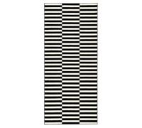 Hanse Home Design Terciopelo Alfombra Pelo Corto Panel, Polipropileno, Negro/Crema, 80 x 300 x 0.9 cm