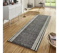 HANSE Home Designer Camino de Terciopelo casa, Polipropileno, Gris, 80 x 400 x 0.9 cm