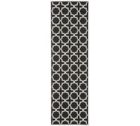 HANSE Home Designer Camino de Terciopelo Glam, Polipropileno, Negro/Crème, 80 x 500 x 0.9 cm