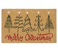 Hanse Home Felpudo de Coco para Navidad, Antideslizante, para Interiores, Felpudo Five Christmas Trees, Fibra de Coco para Entrada y Exterior Cubierto, 40 x 70 cm