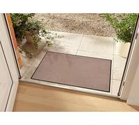 Hanse Home Felpudo Lavable para Interior y Exterior, Monocolor, Felpudo atrapa la Suciedad, Felpudo para la Entrada, Antideslizante, tamaños, 80 x 120 cm, Color Beige