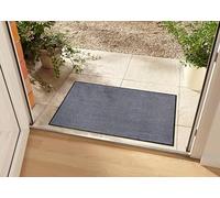 HANSE Home Felpudo Lavable para Interiores y Exteriores, Color Liso, Liso, 90 x 150 cm, Color Gris