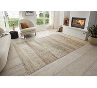 HANSE Home Jord - Alfombra de diseño, tejido plano, estilo vintage, abstracto, moderno patrón geométrico, Oeko-Tex, para comedor, habitación infantil, habitación de adolescentes, pasillo, crema, 120 x