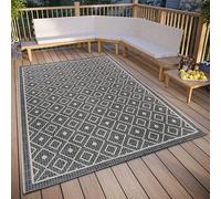 HANSE Home Lahal - Alfombra para Exteriores Resistente a la Intemperie, diseño geométrico Moderno de Rombos, Resistente al Agua, Resistente, Tejido Plano para jardín, balcón, terraza, salón, Color
