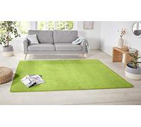 Hanse Home Nasty Runner-Alfombra mullida de Pelo Corto para Comedor, salón, habitación Infantil, Pasillo, Dormitorio, Cocina, Color Verde, 67 x 120 cm, Polipropileno, 67x120cm