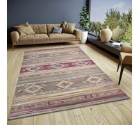 Hanse Home Necla - Alfombra Bohemia de Tejido Plano, Estilo Bohemio, Parte Inferior Antideslizante, patrón geométrico Vintage, Tejido salón, Dormitorio, Comedor, Pasillo,