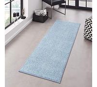 HANSE Home Pure - Alfombra de salón densa de Pelo Corto, Resistente, Moderna, para Comedor, salón, habitación de los niños, Pasillo, Dormitorio, Cocina, Color Azul, 80 x 300 cm