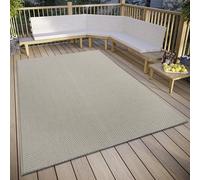 Hanse Home Pure - Alfombra Impermeable para Interior y Exterior, diseño Moderno, Resistente al Agua, Tejido Plano, para jardín, balcón, terraza, salón, Color Beige, 115 x 170 cm