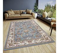 Hanse Home Reni - Alfombra Oriental clásica de Tejido denso con Adornos y Motivos Florales, Pelo Corto Suave para Dormitorio, Comedor, salón, Pasillo, Color Crema, 57 x 90 cm