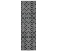 Hanse Home Rug Runner Glam-Alfombra Suave de Pelo Corto, diseño geométrico, para Pasillo, Dormitorio, habitación Infantil, baño, salón o Cocina, 80 x 300 cm, Gris, Polipropileno, Gray