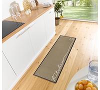 Hanse Home Zala Living Cook & Clean - Alfombra de Pasillo Antideslizante, de Pelo Corto, Lavable, para Pasillo, Cocina, salón, Color marrón, 50 x 150 cm
