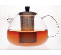 Hansek├╝che Tetera de Vidrio 1500 ml - Tetera Resistente al Calor, Colador y Alambre Colector de Acero Inoxidable Extra├şbles