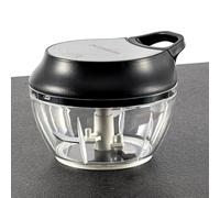 HANSEKÜCHE - Cortador manual de cebolla con cuerda - Picadora de 3 cuchillas de acero japonés para cebollas, hierbas, nueces y nata - 500 ml - Apto para lavavajillas