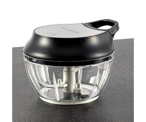 HANSEKÜCHE - Cortador manual de cebolla con cuerda - Picadora de 3 cuchillas de acero japonés para cebollas, hierbas, nueces y nata - 500 ml - Apto para lavavajillas