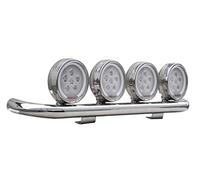 Hansen Styling Parts Barra universal de faro de camión de acero inoxidable para techo plano