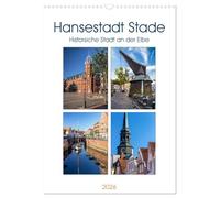Hansestadt Stade - Historische Stadt an der Elbe (Wandkalender 2026 DIN A3 hoch), CALVENDO Monatskalender: Stade hat eine lange historische Geschichte und ist eine Hansestadt an der Elbe.