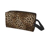 hansgo Bolsa de aseo con estampado de leopardo, bolsas de cosméticos de viaje para mujeres y hombres, bolsa de maquillaje impermeable, bolsas de almacenamiento con cremallera, Blanco 111