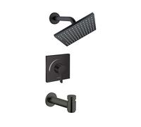 hansgrohe 04962670 Vernis - Juego de ducha cuadrada, color negro mate