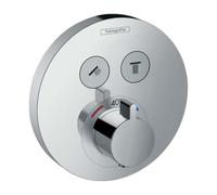 Hansgrohe Grifo de bañera y ducha empotrado ShowerSelect 15743000 termostato cromo 2 salidas
