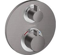 Hansgrohe 15758340 Termostato, Cromo Negro Cepillado, 2 Outlets