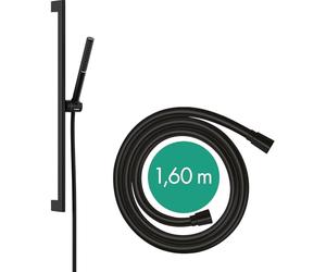 hansgrohe 24372670 Juego de Ducha, Negro Mate, Duschstange 0,65 m