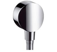hansgrohe FixFit conexión de pared S con desconector y soporte de conexión de plástico, cromo, 26453000, Color: cromado
