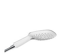 Hansgrohe 26551400 Raindance Select E 150 ducha de mano, 3 tipos de chorro, ahorro de agua, blanco/cromo
